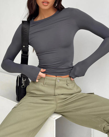 Curvvvy™ Asymmetrische Bluse mit Fledermausärmeln