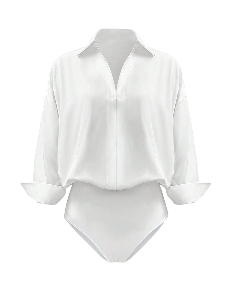 Curvvvy™ Conjunto Casual com Top de Ombros Descobertos e Calças Largas