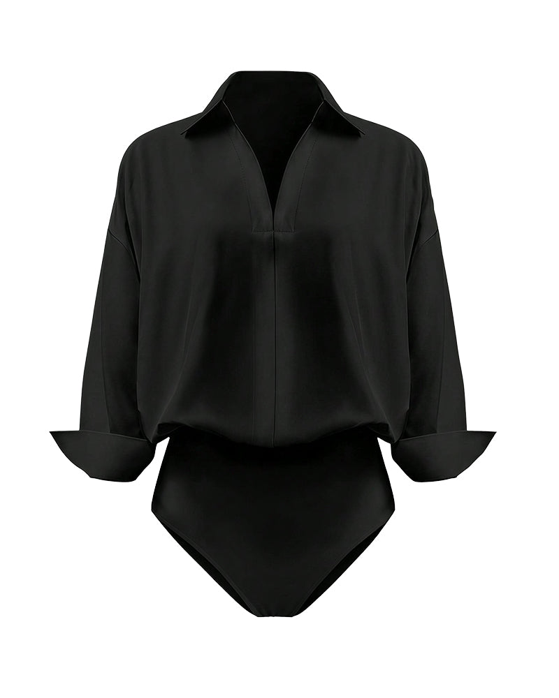 Curvvvy™ Conjunto Casual com Top de Ombros Descobertos e Calças Largas