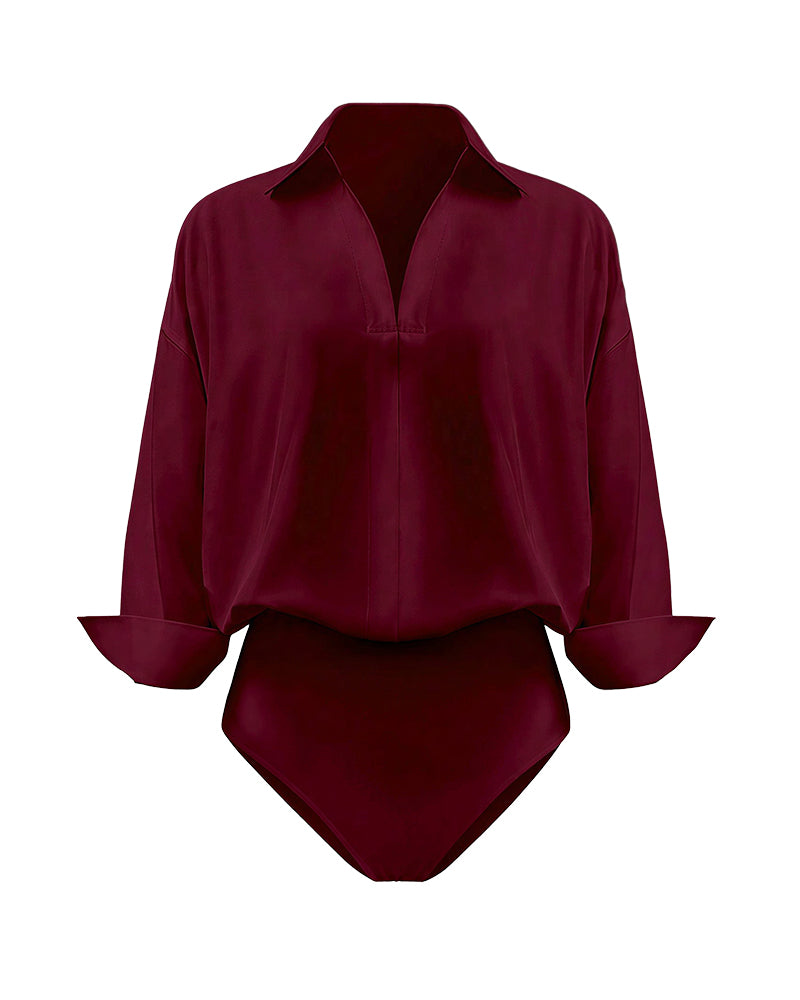 Curvvvy™ Conjunto Casual com Top de Ombros Descobertos e Calças Largas