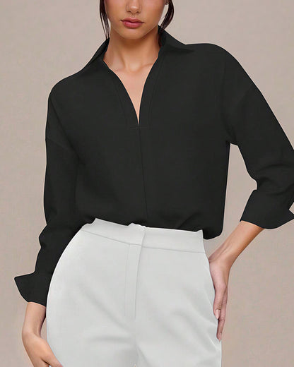 Curvvvy™ Conjunto Casual com Top de Ombros Descobertos e Calças Largas