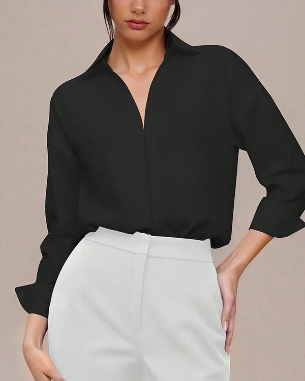 Curvvvy™ Conjunto Casual com Top de Ombros Descobertos e Calças Largas