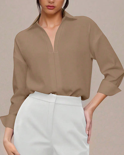 Curvvvy™ Conjunto Casual com Top de Ombros Descobertos e Calças Largas