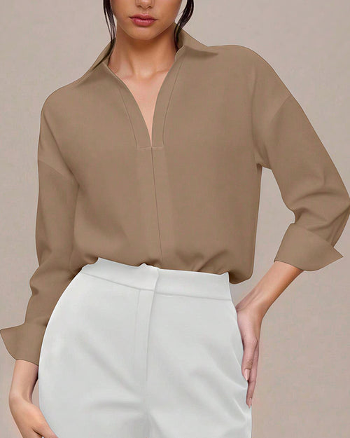 Curvvvy™ Conjunto Casual com Top de Ombros Descobertos e Calças Largas