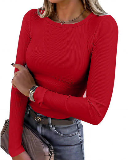 Curvvvy™ Sudadera Casual de Cuello en V, Manga Larga y Bolsillo