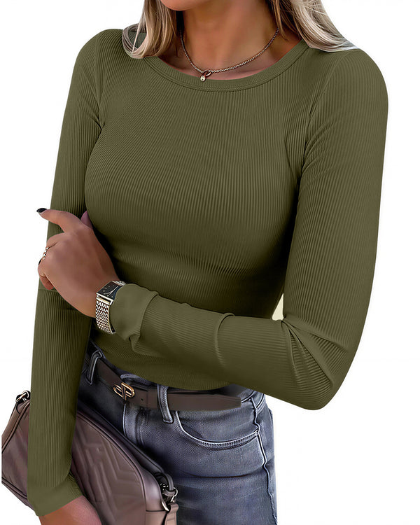Curvvvy™ Sudadera Casual de Cuello en V, Manga Larga y Bolsillo