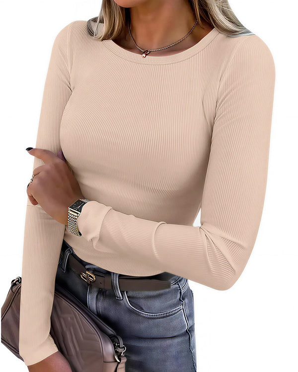 Curvvvy™ Sudadera Casual de Cuello en V, Manga Larga y Bolsillo
