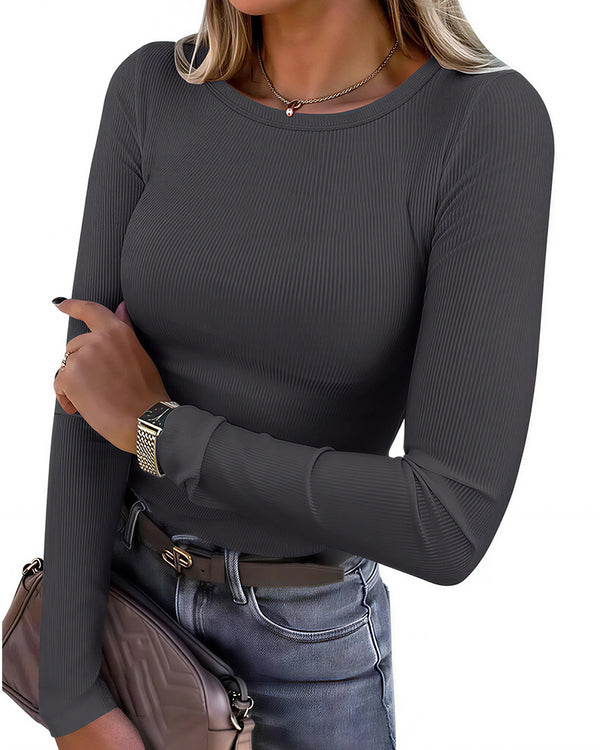 Curvvvy™ Sudadera Casual de Cuello en V, Manga Larga y Bolsillo