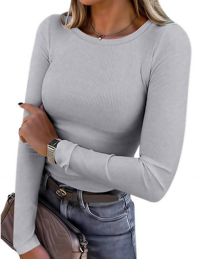 Curvvvy™ Sudadera Casual de Cuello en V, Manga Larga y Bolsillo