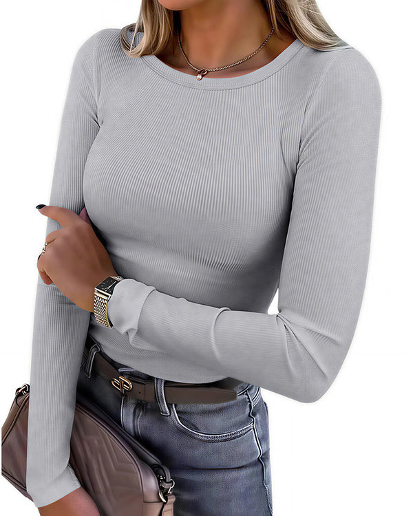 Curvvvy™ Sudadera Casual de Cuello en V, Manga Larga y Bolsillo
