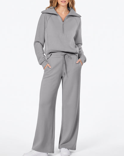 Curvvvy™ Completo Casual con Top con Spalle Scoperte e Pantaloni Ampi