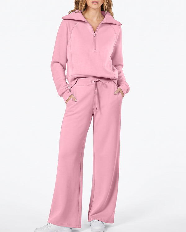 Curvvvy™ Completo Casual con Top con Spalle Scoperte e Pantaloni Ampi