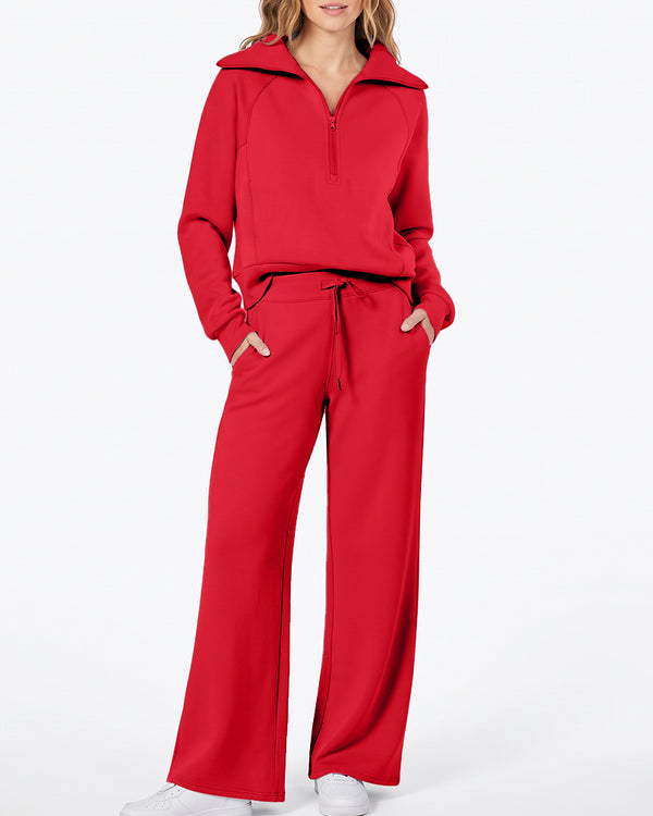 Curvvvy™ Completo Casual con Top con Spalle Scoperte e Pantaloni Ampi