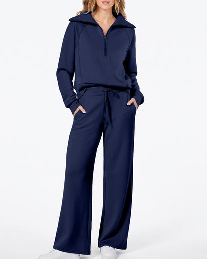 Curvvvy™ Completo Casual con Top con Spalle Scoperte e Pantaloni Ampi