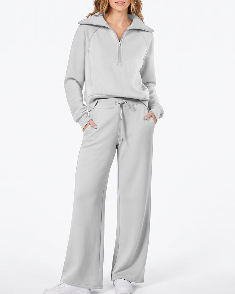 Curvvvy™ Completo Casual con Top con Spalle Scoperte e Pantaloni Ampi