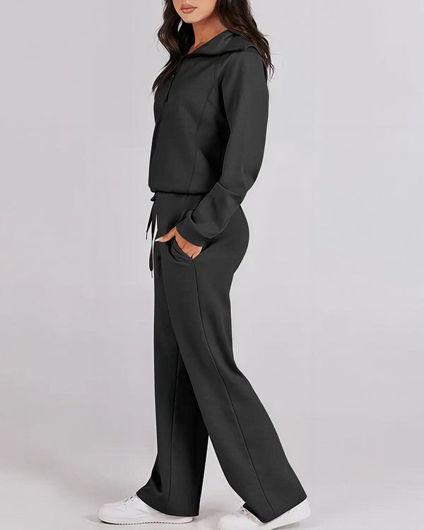 Curvvvy™ Completo Casual con Top con Spalle Scoperte e Pantaloni Ampi