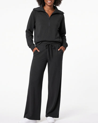 Curvvvy™ Completo Casual con Top con Spalle Scoperte e Pantaloni Ampi