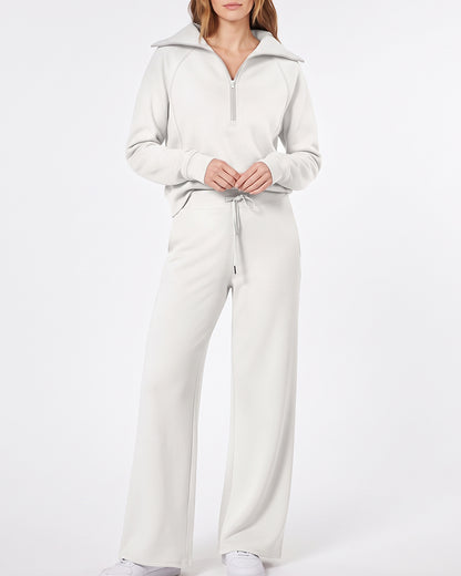 Curvvvy™ Completo Casual con Top con Spalle Scoperte e Pantaloni Ampi