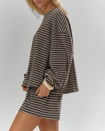 Curvvvy™ Completo Casual con Top con Spalle Scoperte e Pantaloni Ampi