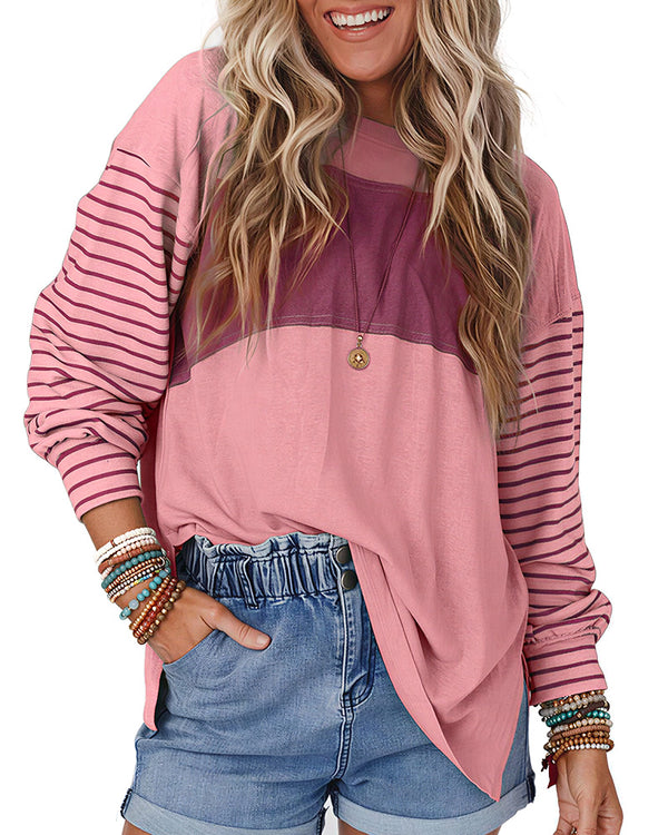 Curvvvy™ Müheloses Oversized-Sweatshirt mit Kerb-V-Ausschnitt