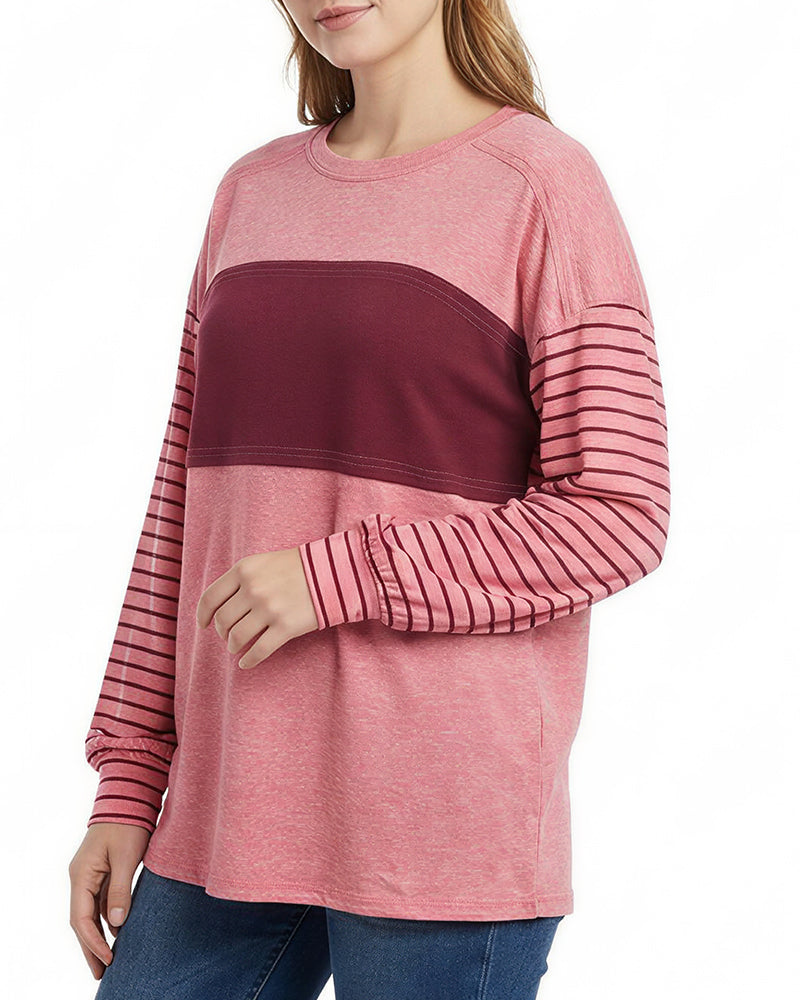 Curvvvy™ Müheloses Oversized-Sweatshirt mit Kerb-V-Ausschnitt