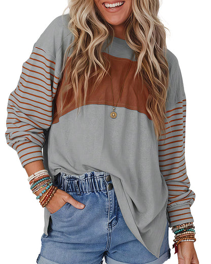 Curvvvy™ Müheloses Oversized-Sweatshirt mit Kerb-V-Ausschnitt