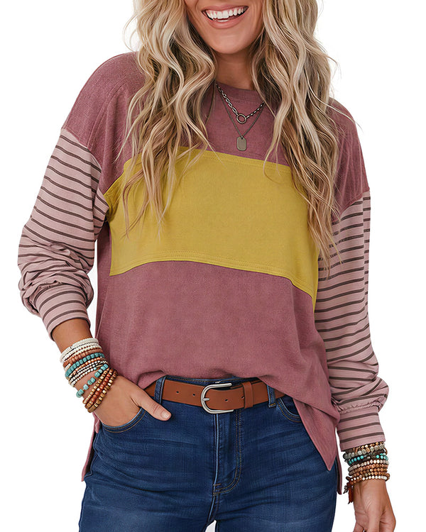 Curvvvy™ Müheloses Oversized-Sweatshirt mit Kerb-V-Ausschnitt