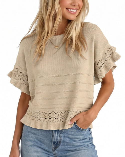 Blusa Curvvvy™ de Manga Morcego com Bainha Assimétrica