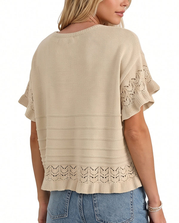 Blusa Curvvvy™ de Manga Morcego com Bainha Assimétrica