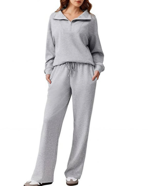 Curvvvy™ Zweiteiliges Set mit V-Ausschnitt für Freizeit & Alltag