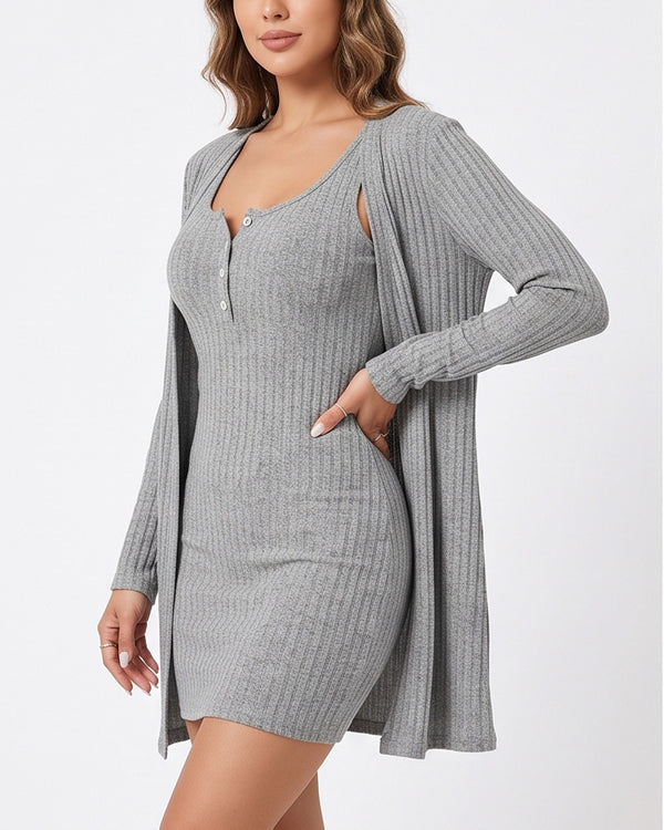 Curvvvy™ Completo Casual con Top con Spalle Scoperte e Pantaloni Ampi