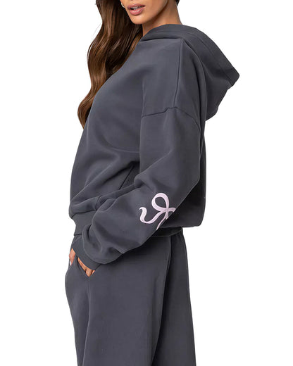 Curvvvy™ Zweiteiliges Set mit V-Ausschnitt für Freizeit & Alltag