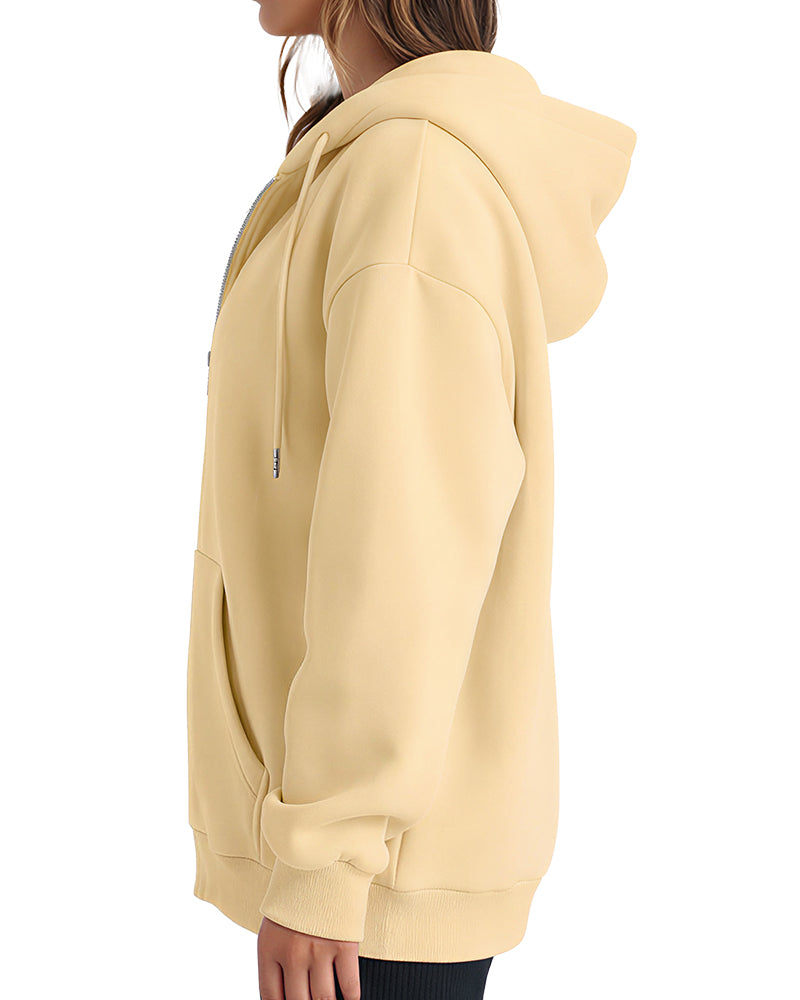 Curvvvy™ Strukturierte Bomberjacke mit Stehkragen, Tunnelzug und Reißverschluss