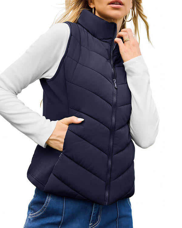 Curvvvy™ Strukturierte Bomberjacke mit Stehkragen, Tunnelzug und Reißverschluss