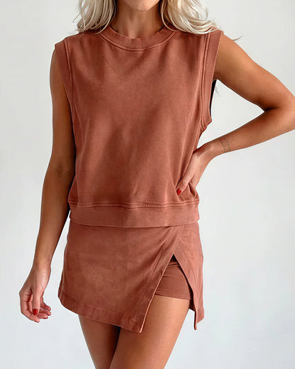 Curvvvy™ Completo Casual con Top con Spalle Scoperte e Pantaloni Ampi