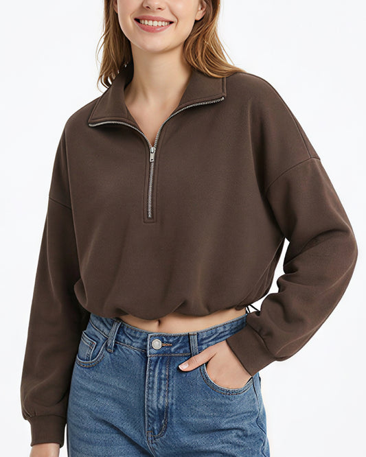 Curvvvy™ Blouson Bomber Texturé du Quotidien