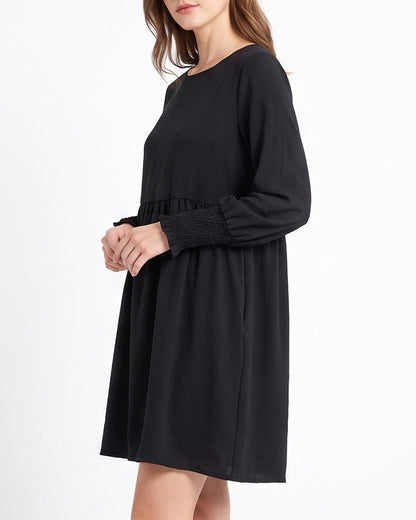 Curvvvy™ Smocked Sleeve Babydoll Mini Dress