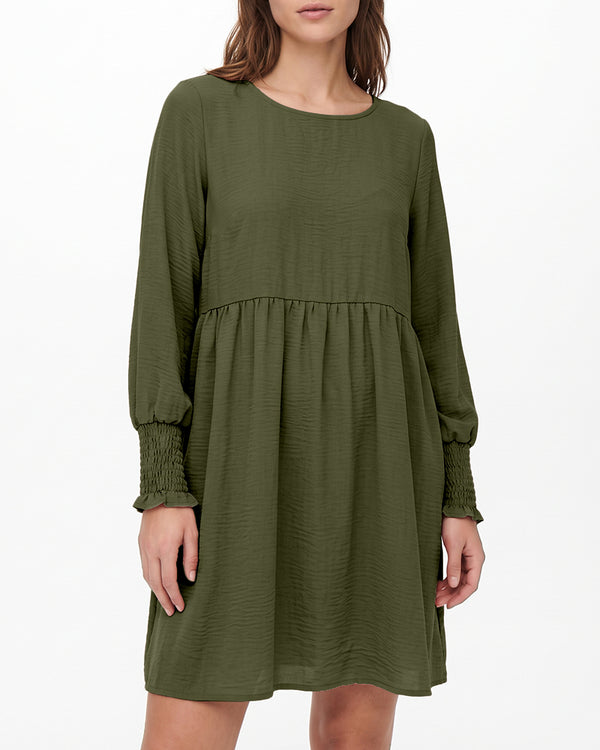 Curvvvy™ Smocked Sleeve Babydoll Mini Dress