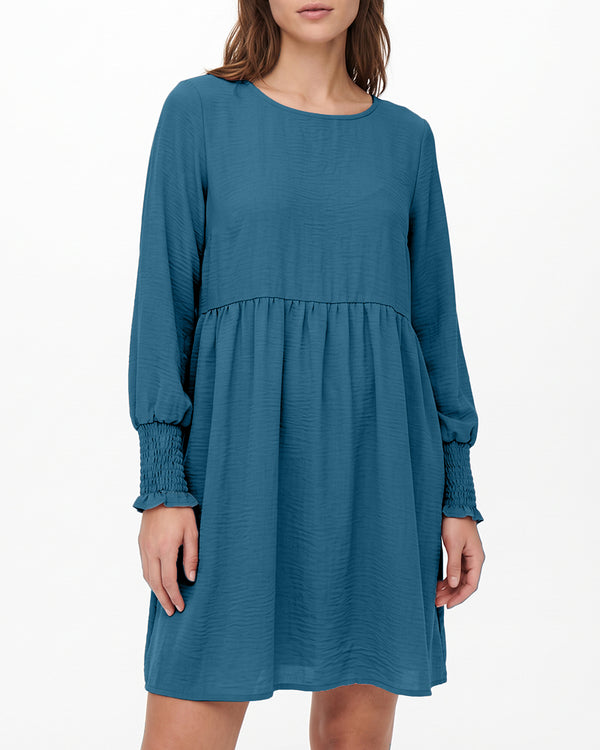 Curvvvy™ Smocked Sleeve Babydoll Mini Dress