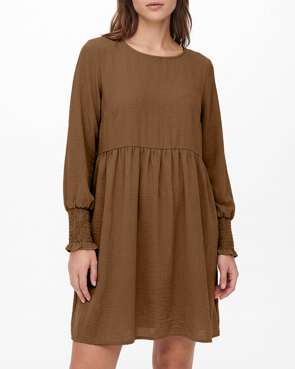 Curvvvy™ Smocked Sleeve Babydoll Mini Dress