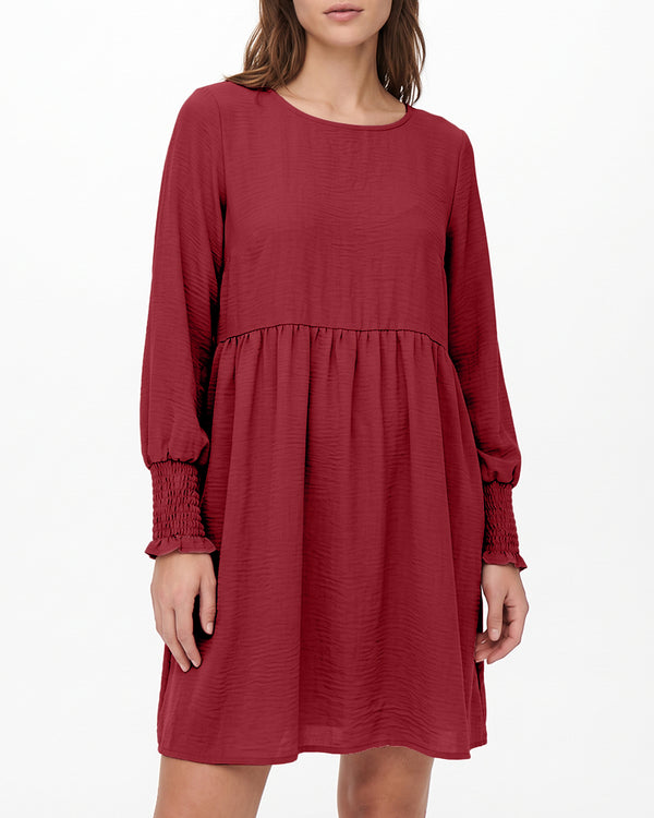 Curvvvy™ Smocked Sleeve Babydoll Mini Dress