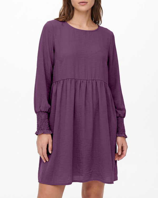 Curvvvy™ Smocked Sleeve Babydoll Mini Dress