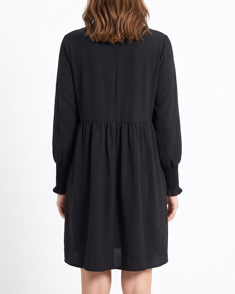 Curvvvy™ Smocked Sleeve Babydoll Mini Dress