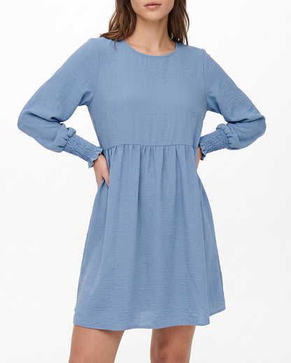 Curvvvy™ Smocked Sleeve Babydoll Mini Dress
