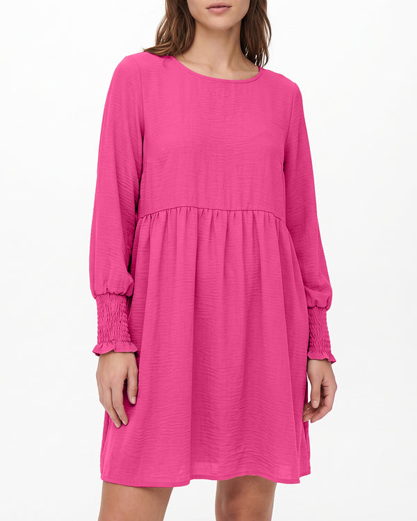 Curvvvy™ Smocked Sleeve Babydoll Mini Dress