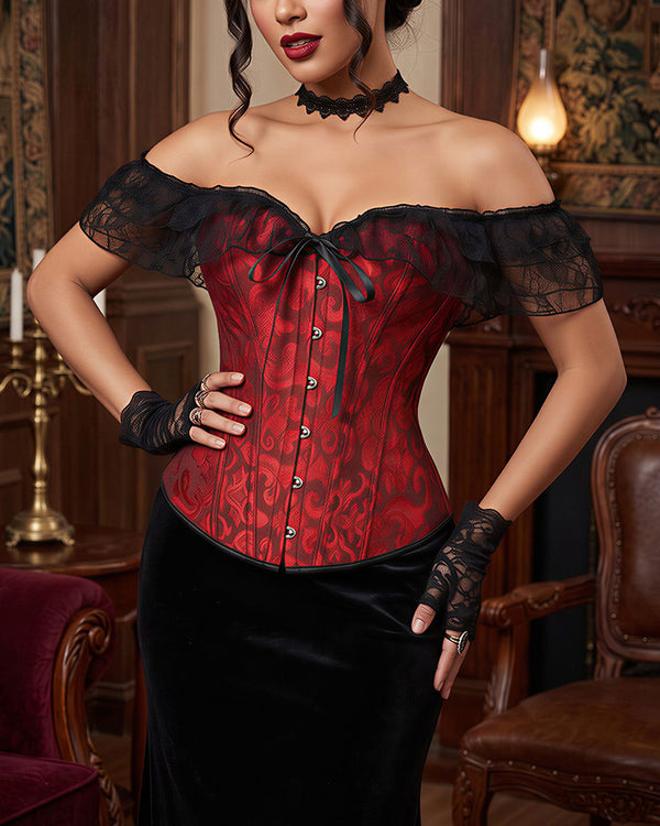 Curvvvy™ Leopard Spitzenkorsett Transparenter Mesh-Bustier