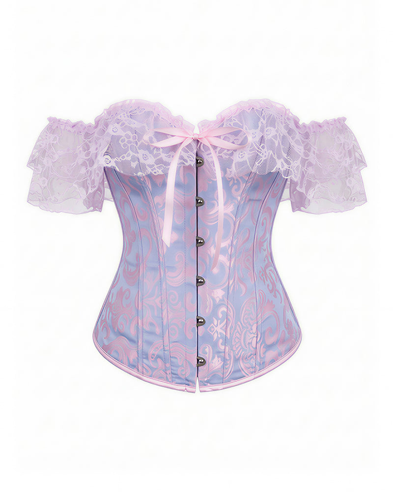 Curvvvy™ Leopard Spitzenkorsett Transparenter Mesh-Bustier