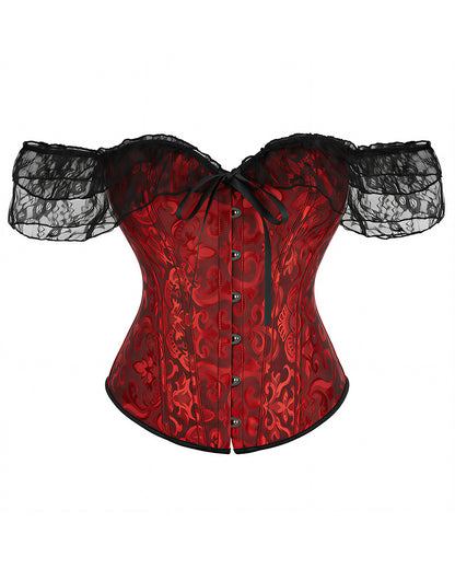 Curvvvy™ Leopard Spitzenkorsett Transparenter Mesh-Bustier