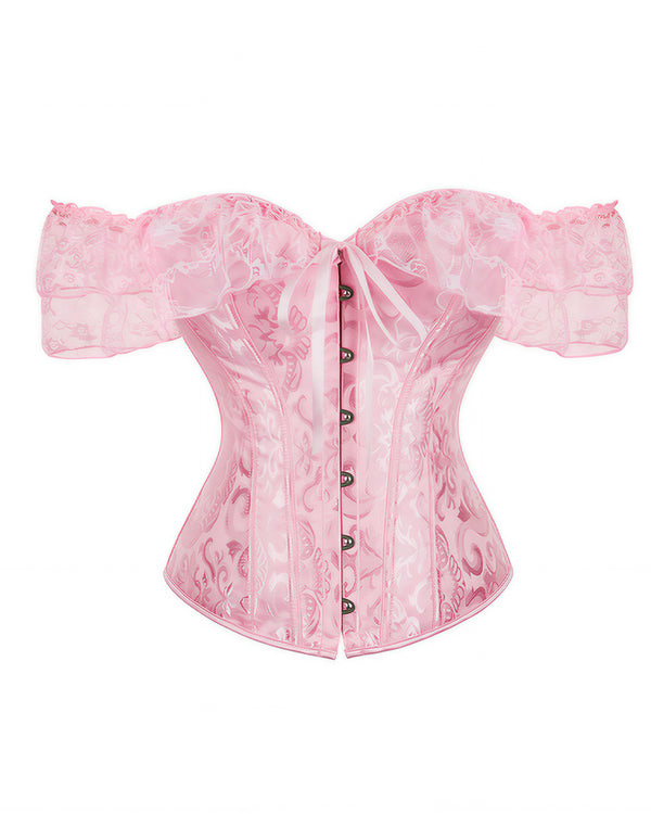 Curvvvy™ Leopard Spitzenkorsett Transparenter Mesh-Bustier