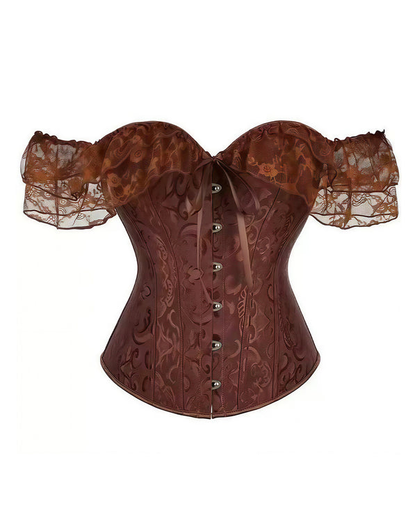 Curvvvy™ Leopard Spitzenkorsett Transparenter Mesh-Bustier